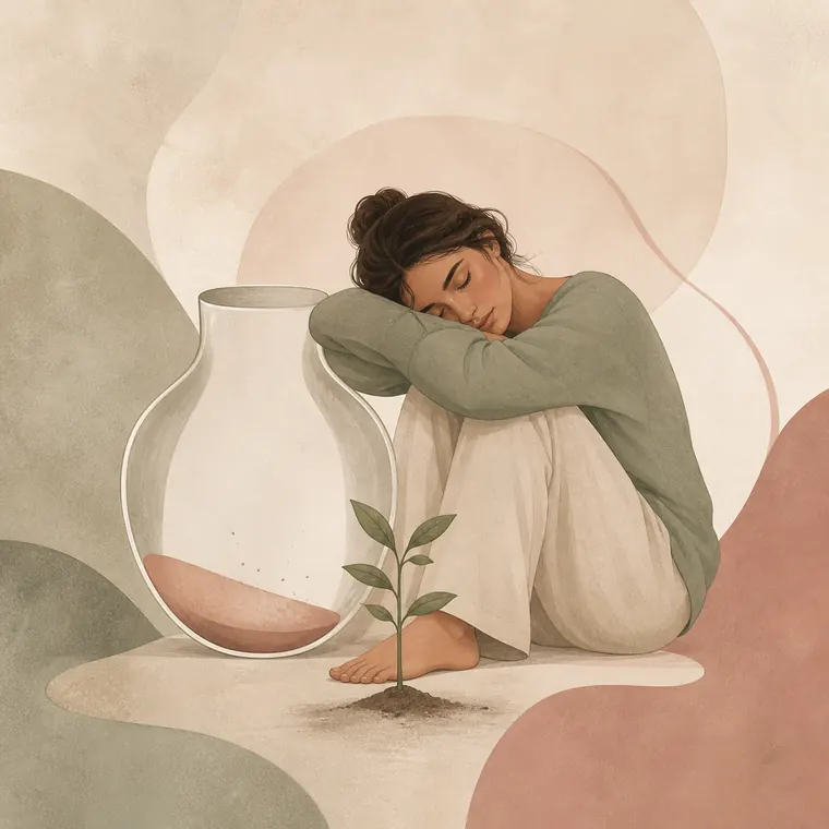 Ilustração sobre cansaço emocional